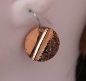 Copper Fold-formed Earrings.