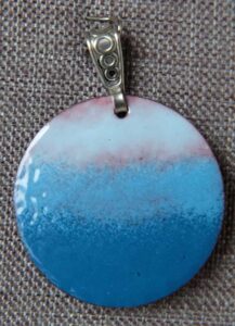 Copper Enameled Pendant.