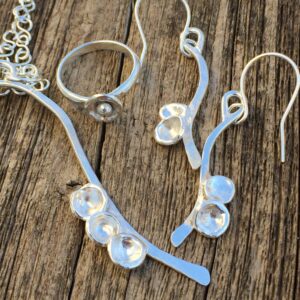 Water Cast Set. Argentium Sterling Silver