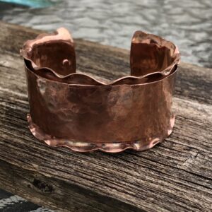 Ruffled Copper Layered bracelet.