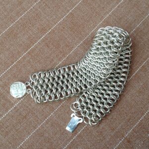 Dragonscale Weave Bracelet, Sterling Silver.