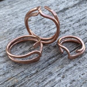 Mobius Ring made in copper as an adjustable bypass ring