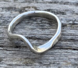 Argentium sterling silver mobius ring