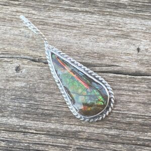 Ammolite Sterling Silver Pendant