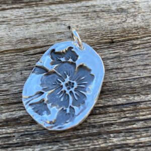 Fine Silver Flower Pendant